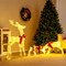 Christmas Reindeer Family 3-Piece LED Lighted White Buck Doe Fawn Indoor Outdoor
